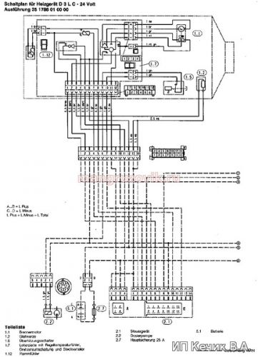 MAN F90 и F2000 электрическая схема D1LC\D3LC